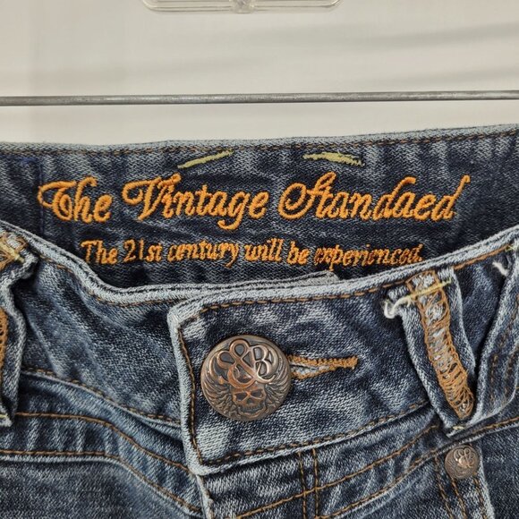 The vintage standard womens 27 per measurements dark wash denim jean shorts - Picture 3 of 8